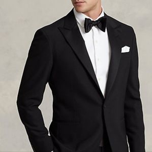 POLO RALPH LAUREN Fairbanks Tuxedo 44/42 35x31 Italy by Corneliani 3-piece peak